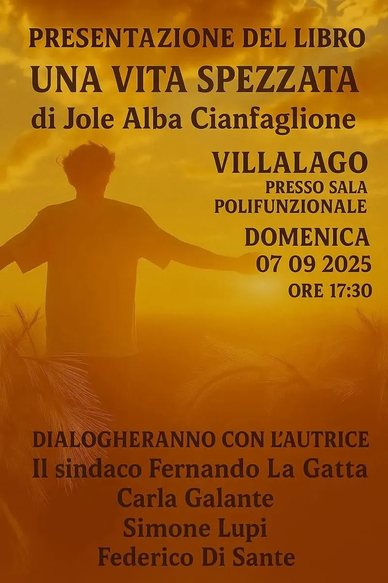 📚 PRESENTAZIONE LIBRO A VILLALAGO 📚 “Una vita spezzata” di Iole Alba Cianfaglione