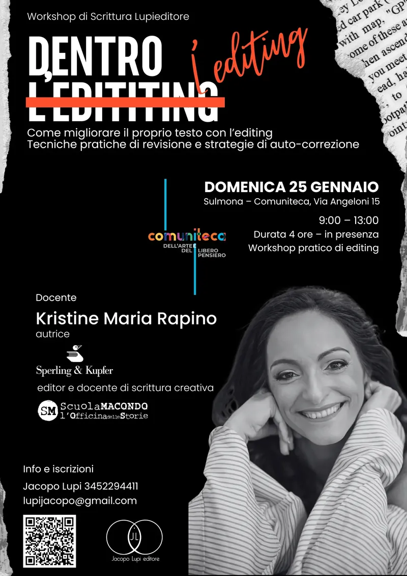 Workshop di Scrittura a cura di Lupieditore - DENTRO L’EDITING